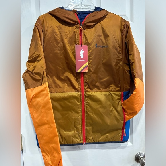 Cotopaxi Men's Medium Teca Cálido Hooded Jacket Yeehaw Brown Blue NWT Insulated - Picture 1 of 8
